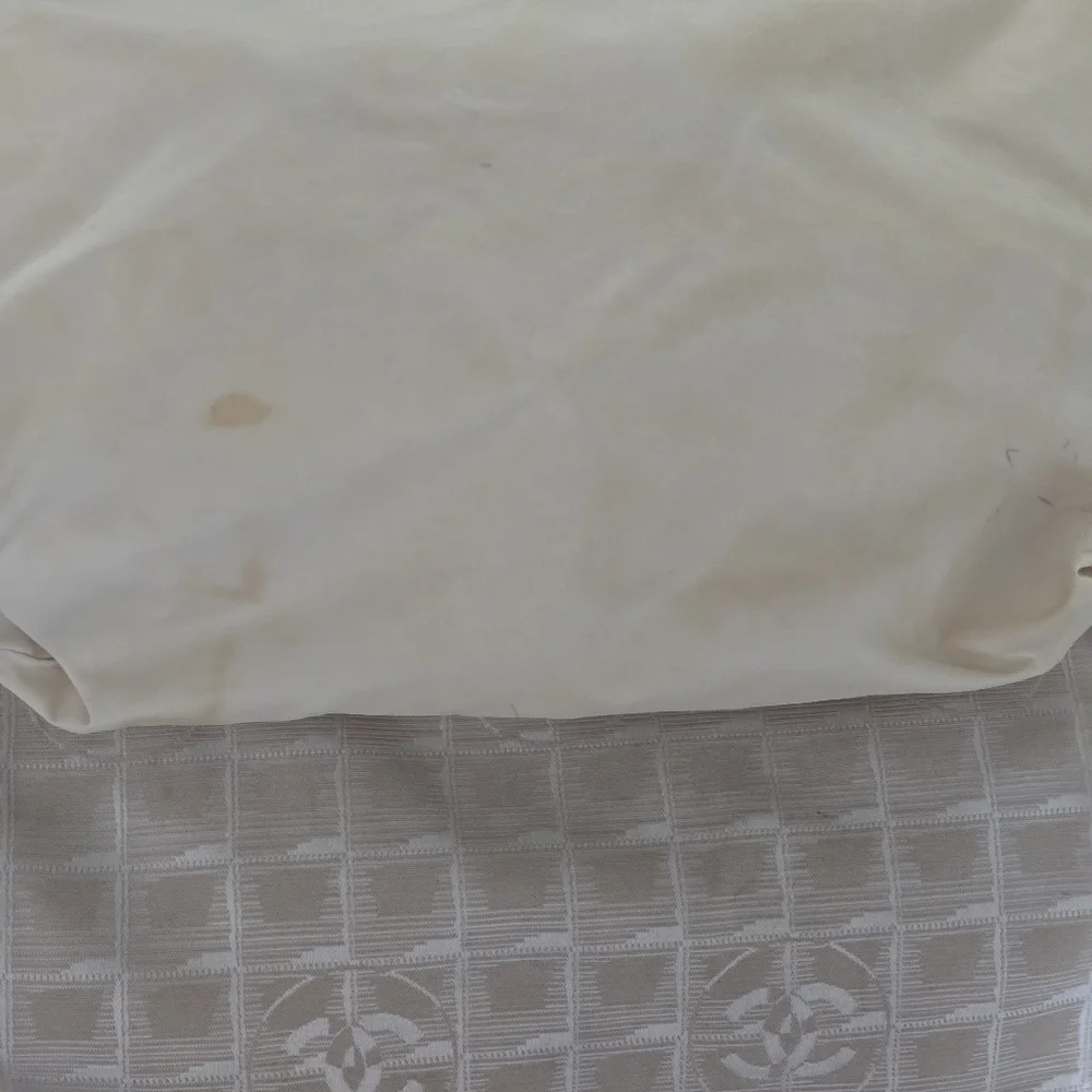 Authentic Chanel Travel Line Beige Jaquard CC Logo Large Totebag